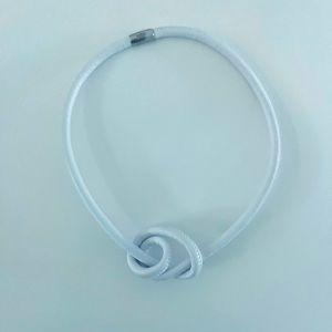 White leather European Style necklace